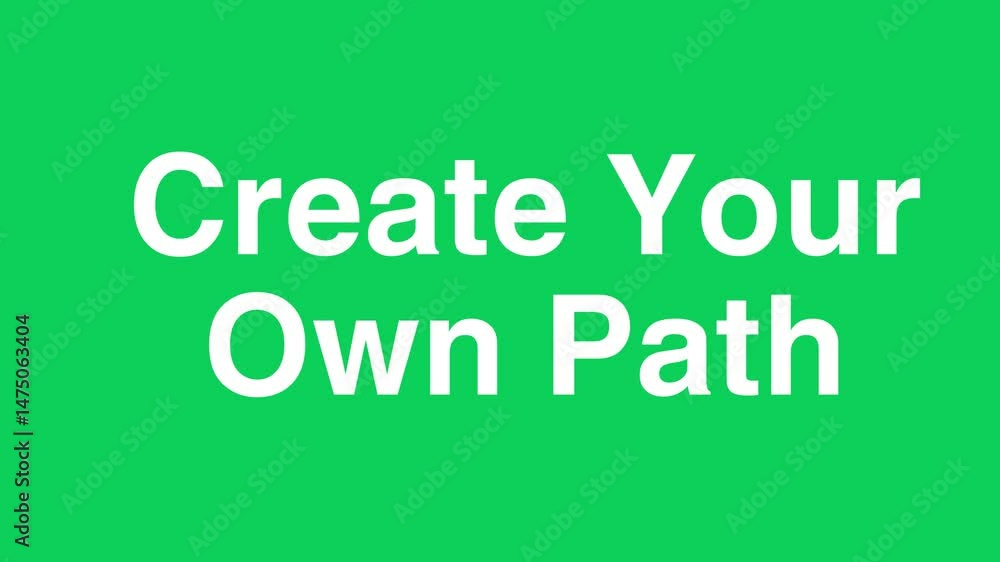 Create Your Own Path Motivational Quote In Bold White Typography On Green Background, Inspirational Design For Posters And Social Media Create Your Own Path Motivational Quote In Bold White Typography On Green Background, Inspirational Design For Posters And Social Media