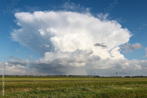 Cumulonimbus capillatus above Amsterdam Airport Schiphol