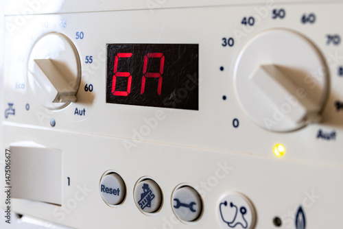 error code on the control unit of a condensing gas boiler