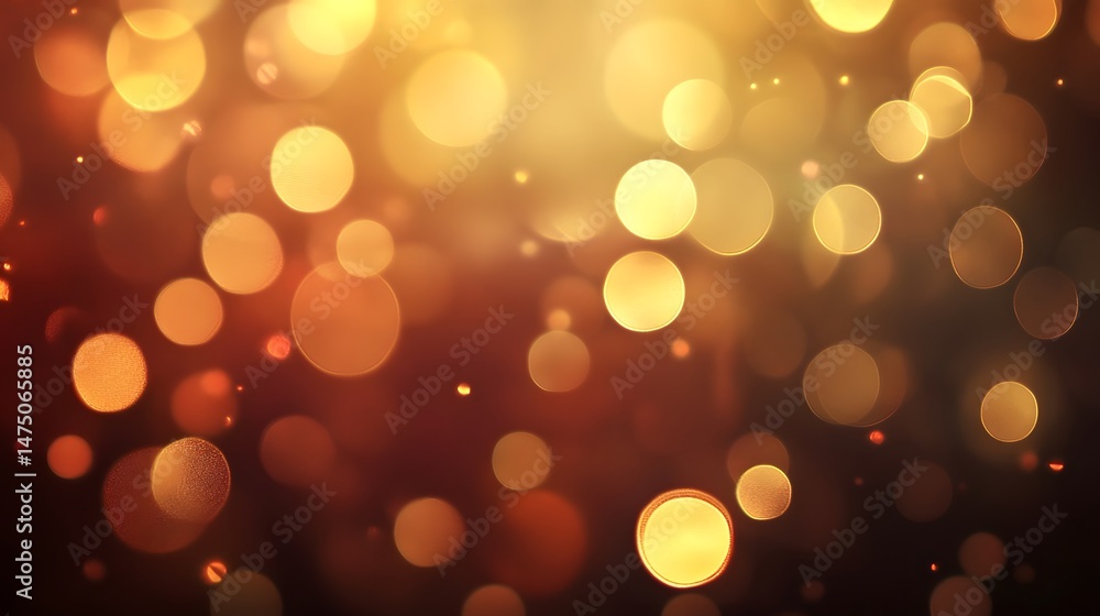 Fototapeta premium Captivating abstract image of blurred shimmering bokeh lights in a warm luminous and inviting atmosphere