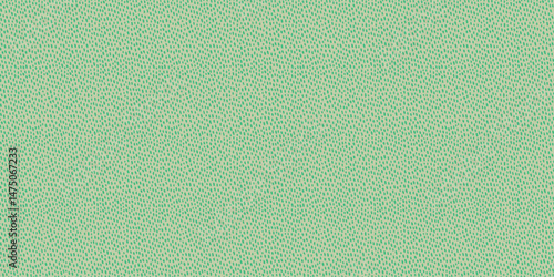 Vintage polka dot horizontal seamless pattern in faded mint green and soft yellow. Hand drawn vector texture with irregular dots and worn, grainy finish. Ideal for retro fabric, paper or wallpaper
