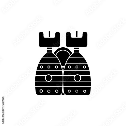 creative details Outline silhouette Gas cylinders icon Vector Illustration 
