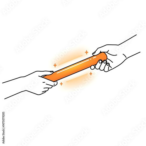 Passing the Baton, Teamwork, Relay Race