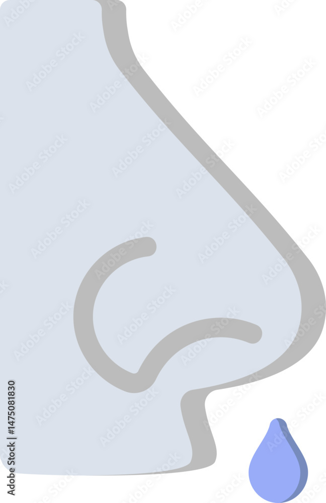 Runny Nose Flat Icon Runny Nose Flat Icon