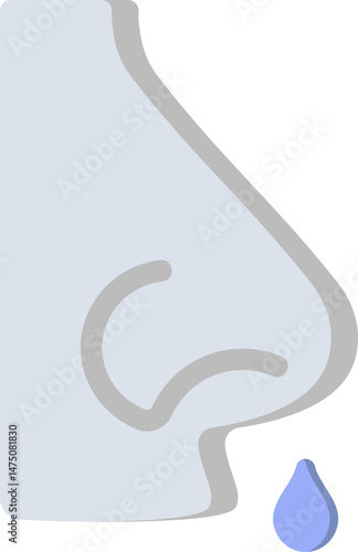 Runny Nose Flat Icon