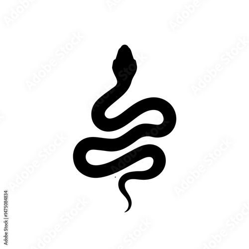 Wallpaper Mural Coiled Snake Silhouette: Elegant Reptilian Symbol for Bold Designs Torontodigital.ca
