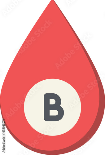 Blood Drop Type B Flat Icon