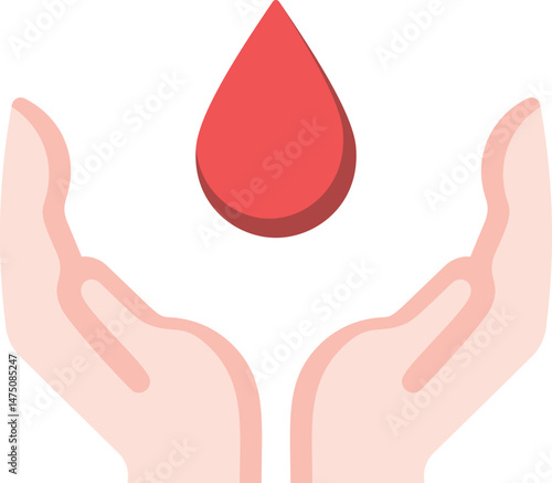 Receive Blood Flat Icon