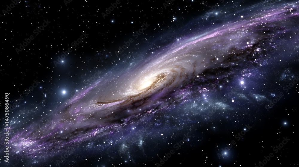 Fototapeta premium Spiral galaxy in deep space (6)