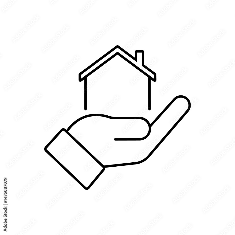 Obraz premium Real estate minimal thin line icons. Related building, house, apartement, sale, rent, mortagage. Vector illustration