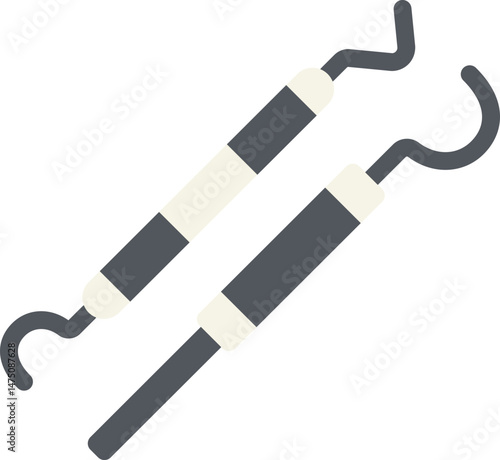 Dental Probe Flat Icon