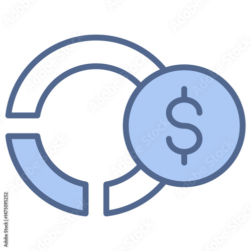Return Of Investment Blue Icon