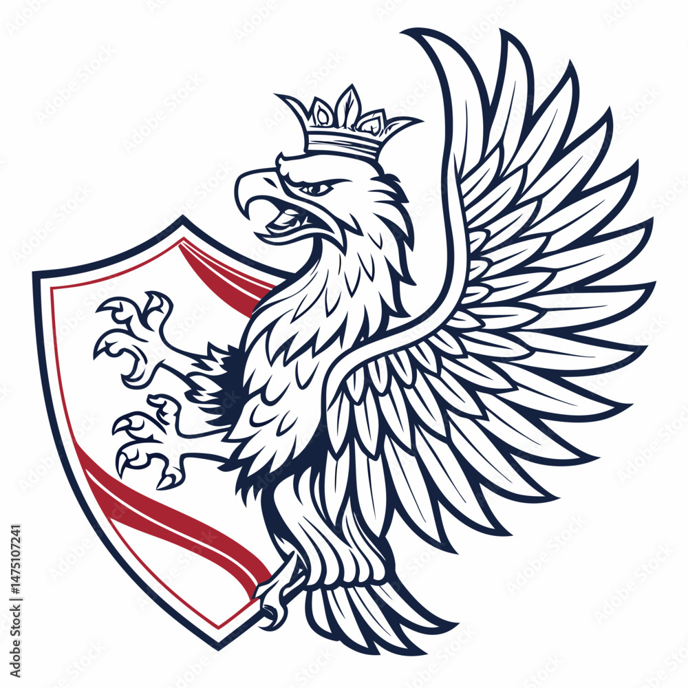 Fototapeta premium eagle with wings