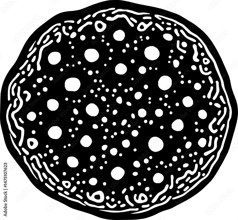 Abstract Black And White Circular Pattern Design Abstract Black And White Circular Pattern Design