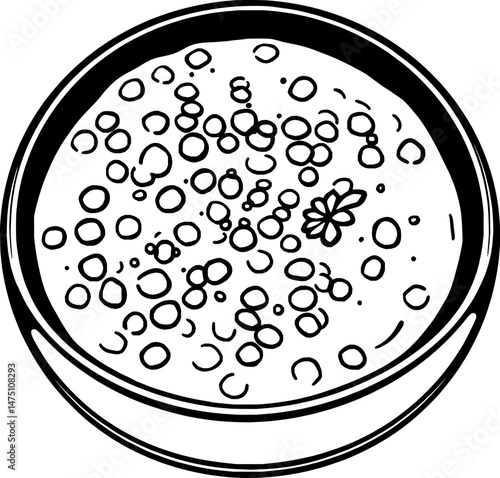 Overhead View Of A Bowl Of Yellow Lentil Soup