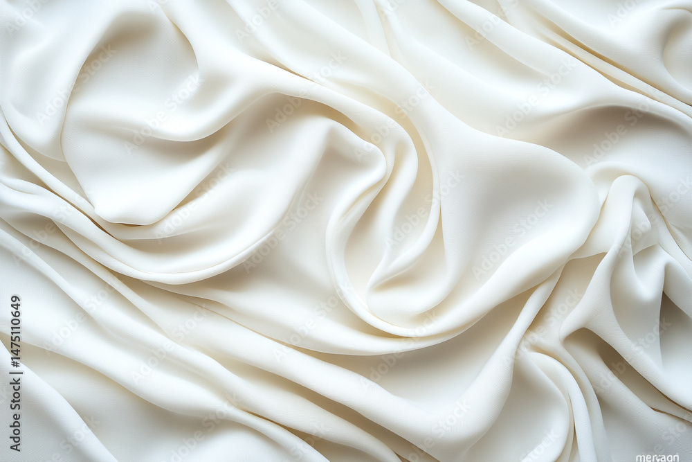 Obraz premium Soft fabric folds creating calming minimal wave pattern