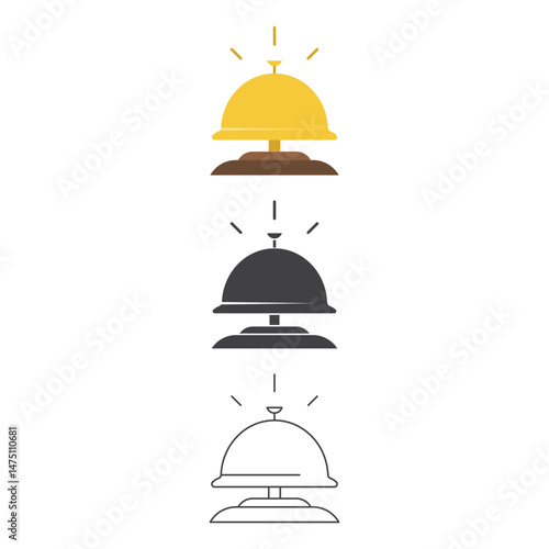 Service Bell Icon Set Vector Design.