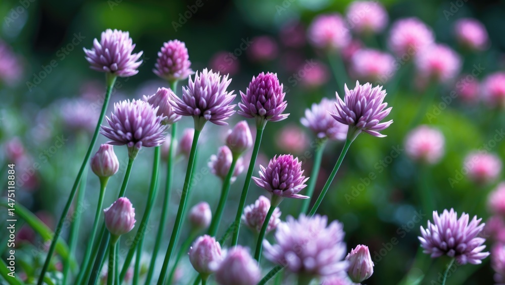 Pink-colored herb from garden during summer season Pink-colored herb from garden during summer season