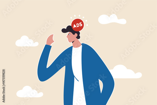 Overworked, too many working problems and uncompleted tasks, stressed negative mental or anxiety concept, depressed businessman frustrated thinking about work with unfinished number on his head.