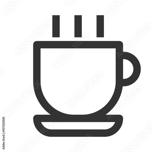Coffee Cup Silhouette Vector Icon
