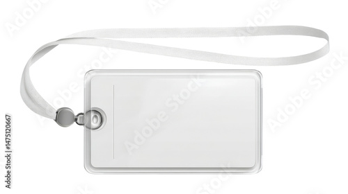 Clear identification badge with lanyard for events and conferences