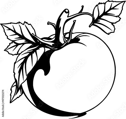 Green Tomato Illustration Fresh Vibrant and Juicy