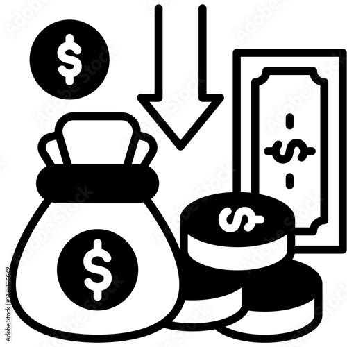 Devaluation Money icon