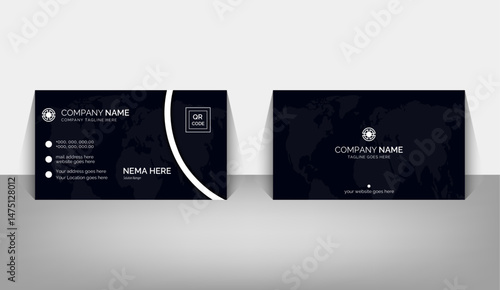 Business card design template, Clean professional business card template, visiting card, creative modern name card and business card

