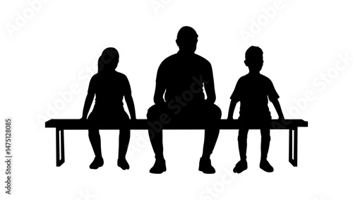 Sitting on a bench with a course teaching football vector.