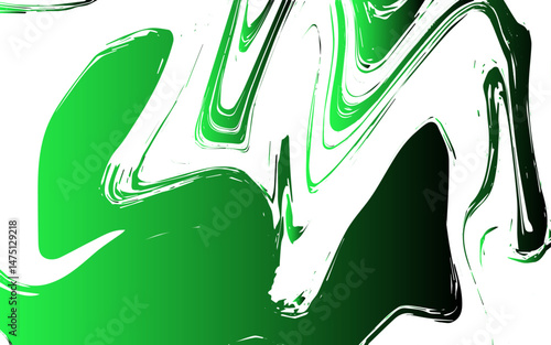 Abstract fluid art composition with swirling and marbled textures and  vibrant green and blue gradient. Dynamic irregular wave lines with smooth curves and glossy. Marble and liquid grunge texture 