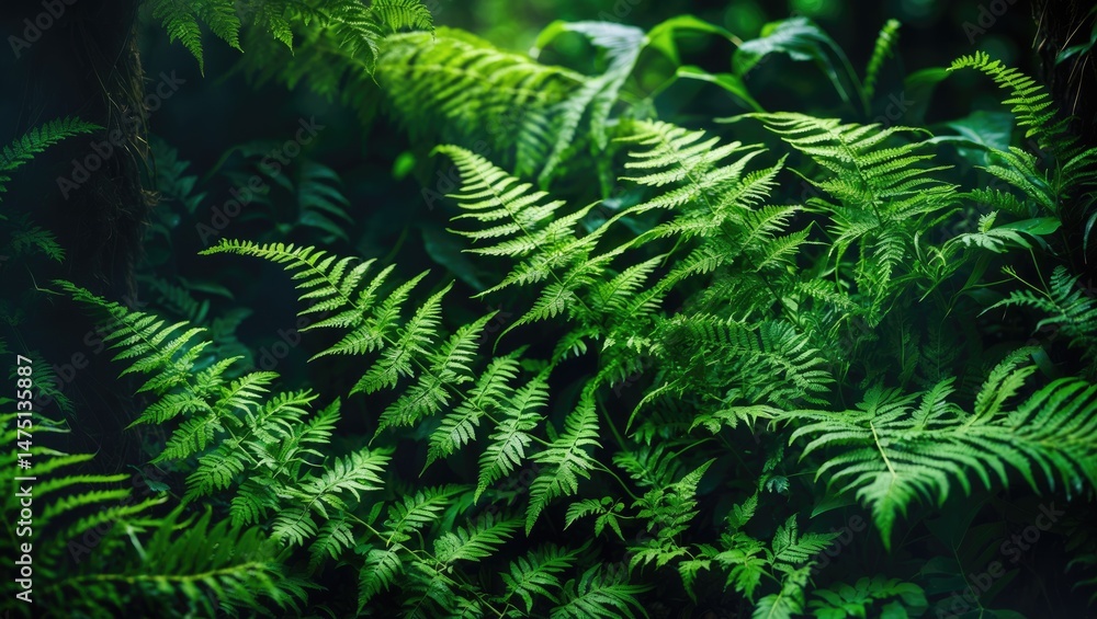 Obraz premium Exquisite natural fern arrangement. Attractive backdrop designed with green fern leaves.