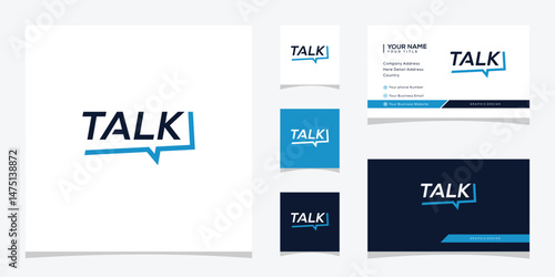 talk logo design graphic vector template