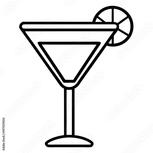 martini glass with a cocktail