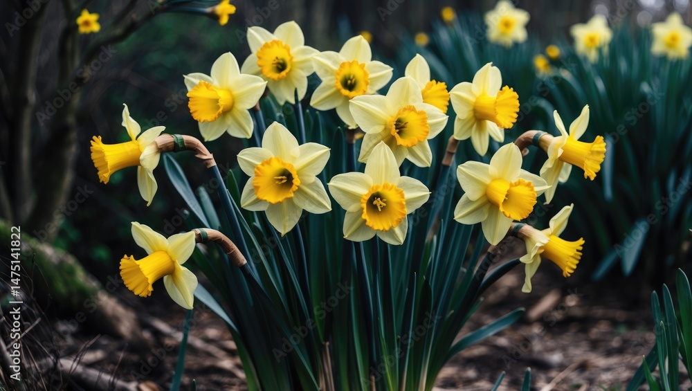 Obraz premium Daffodils are characterized by their yellow color