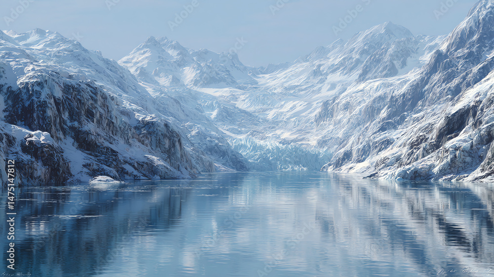 Fototapeta premium Blue Glacier Lake