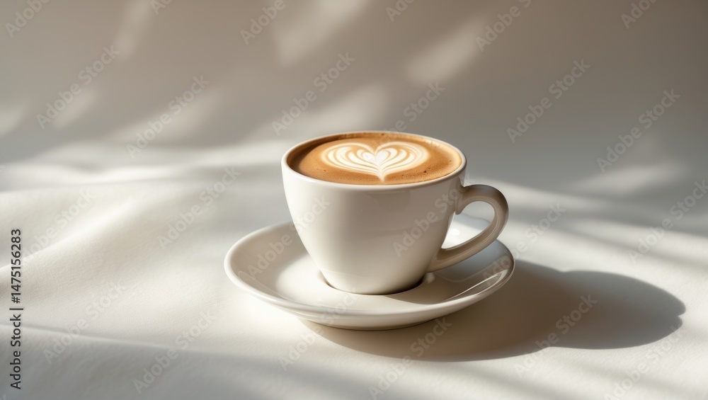 Gourmet Cappuccino in a Coffee Mug Featuring Latte Art Gourmet Cappuccino in a Coffee Mug Featuring Latte Art