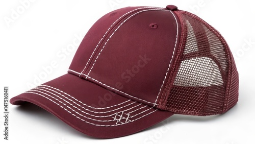 Burgundy Baseball Cap Mesh ...