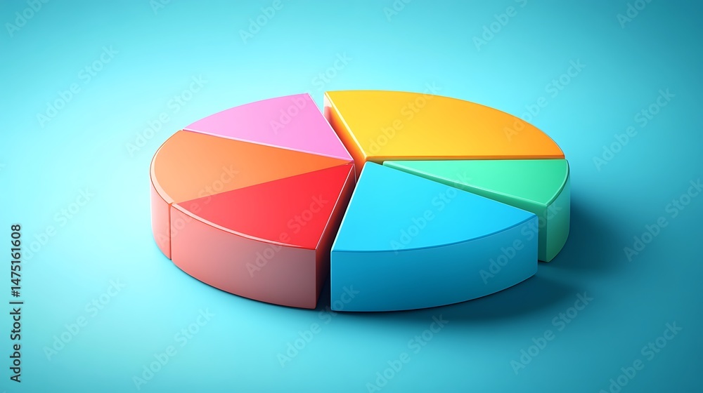 Obraz premium Colorful pie chart graphic