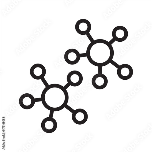 Clustering simple line icon