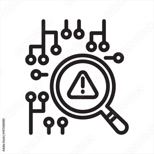 Anomaly Detection simple line icon