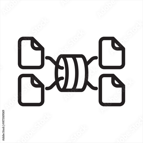 Data Pipeline simple line icon