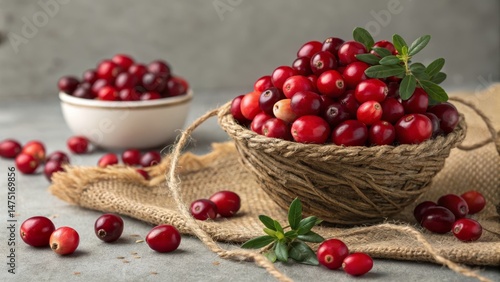 Cranberry Still Life Rustic...