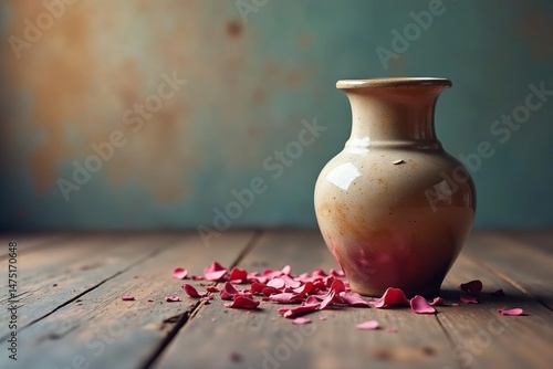 A broken vase on the floor, symbolizing the aftermath of domestic violence , anger, disorder, intimate partner violence