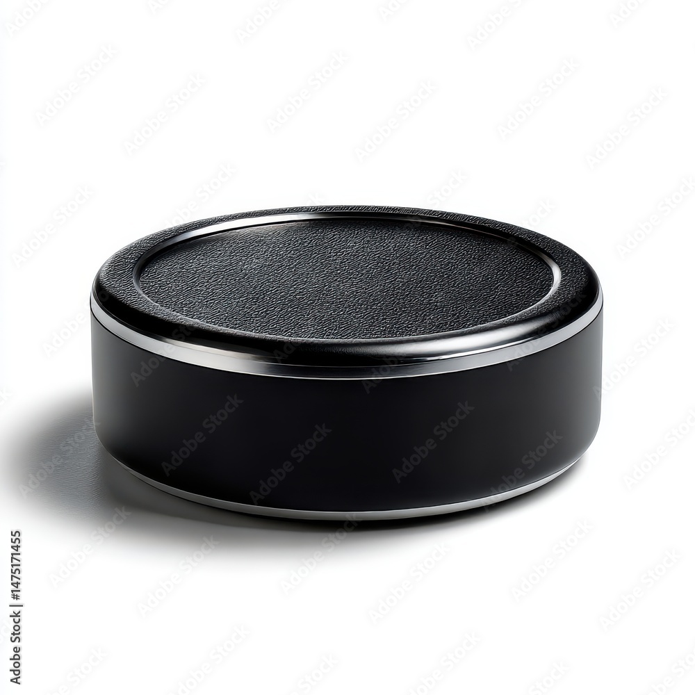 Black round container isolated on white background for cosmetic product, cream, or balm. mockup template. Black round container isolated on white background for cosmetic product, cream, or balm. mockup template.