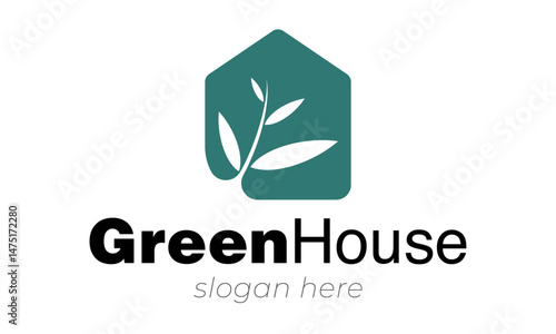 green_house_leaf_eco_logo_vector