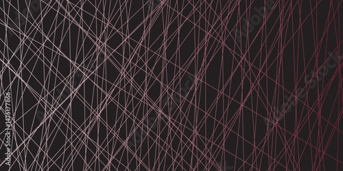 Abstract black background colorful lines. Futuristic digital smoke motion backdrop technology texture. Seamless luxury geometric premium golden random chaotic scribble lines on transparent background.