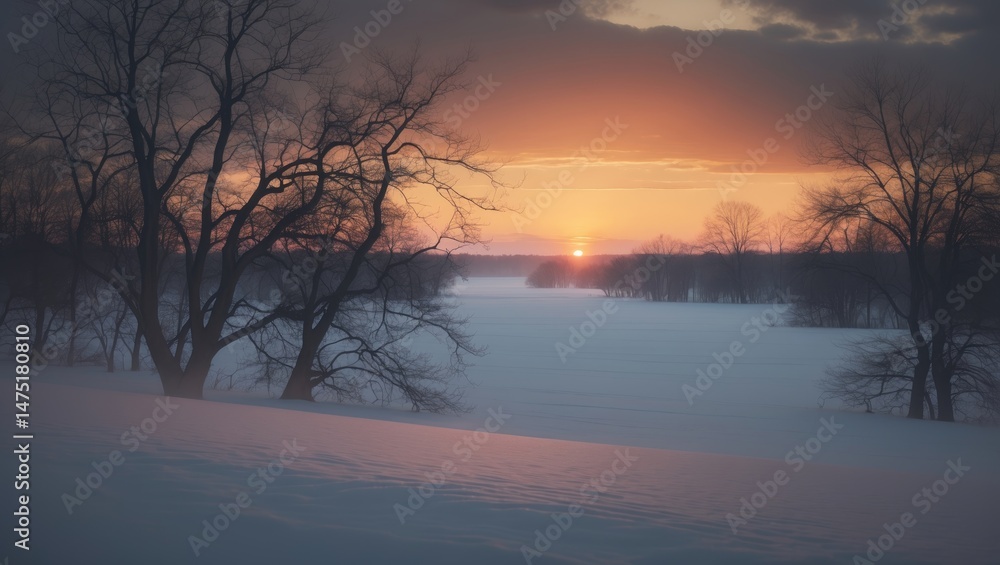 Naklejka premium A blizzard accompanied by strong winds removes the snow. Treacherous winter conditions threaten frostbite. The concept of safety.