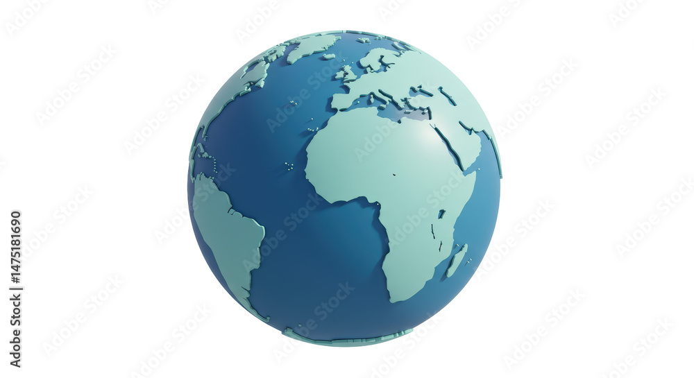 Isolated Cartoon Earth Globe Isolated Cartoon Earth Globe
