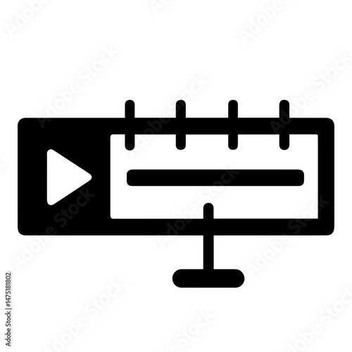 video timeline icon on white background vector
Vector movie icon