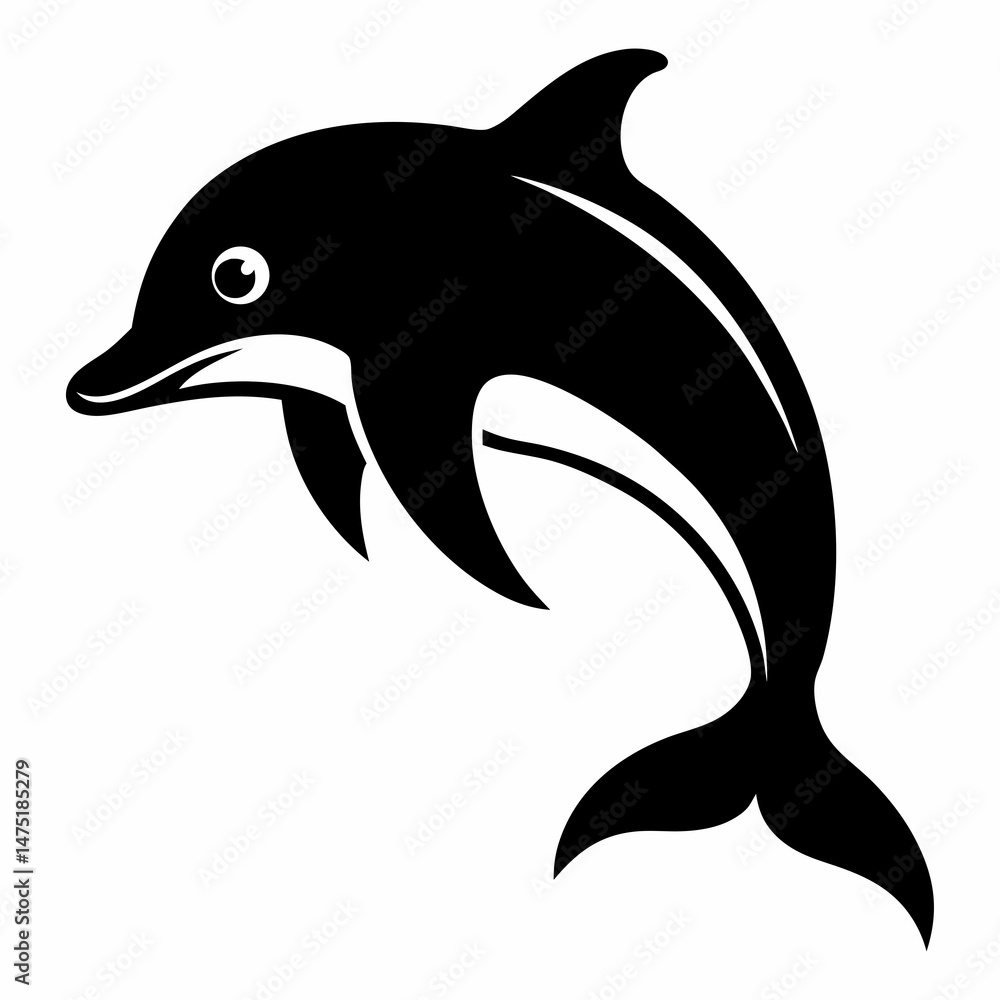 Obraz premium dolphin isolated on white background